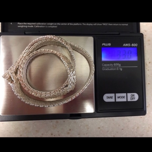 Sterling silver necklaces-bracelet set - Picture 3 of 8